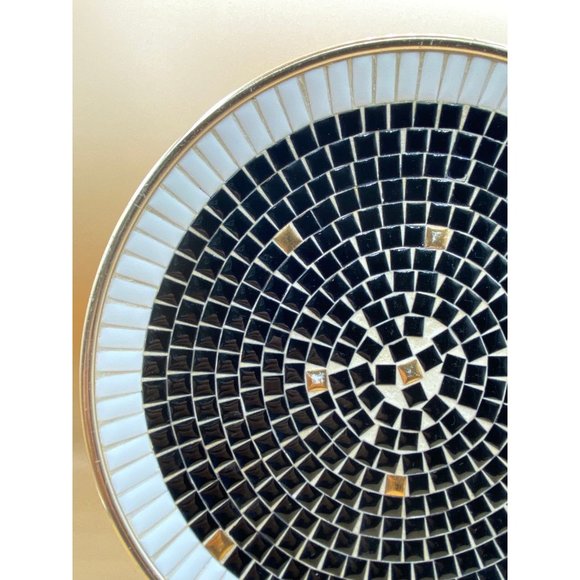 Mosaic Tile Dish Console Bowl Mid-Century MCM Retro Vintage 12” - Picture 10 of 12
